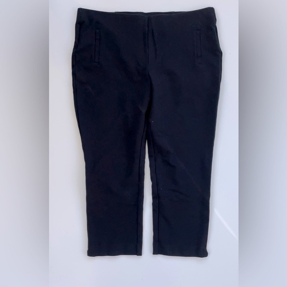 Chico's Black Pull on Dress Pants w Tummy Panel Size 16P Petite (Brand size 3P) - Picture 1 of 7
